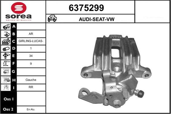 STARTCAR 6375299 - Bremžu suports autospares.lv