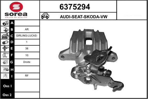 STARTCAR 6375294 - Тормозной суппорт www.autospares.lv