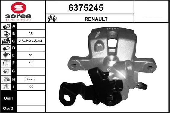 STARTCAR 6375245 - Bremžu suports autospares.lv