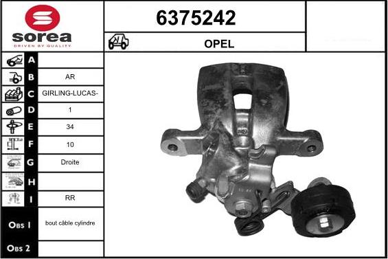 STARTCAR 6375242 - Bremžu suports autospares.lv