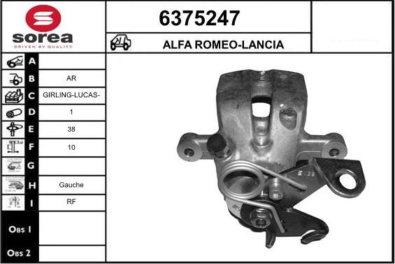 STARTCAR 6375247 - Тормозной суппорт www.autospares.lv