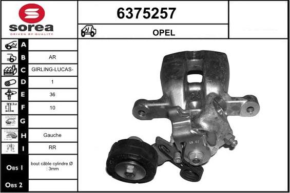 STARTCAR 6375257 - Bremžu suports autospares.lv