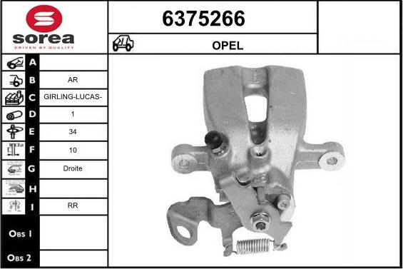 STARTCAR 6375266 - Тормозной суппорт www.autospares.lv