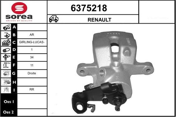 STARTCAR 6375218 - Brake Caliper www.autospares.lv