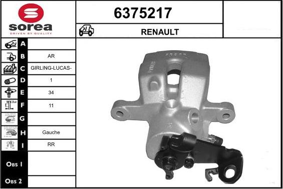 STARTCAR 6375217 - Brake Caliper www.autospares.lv