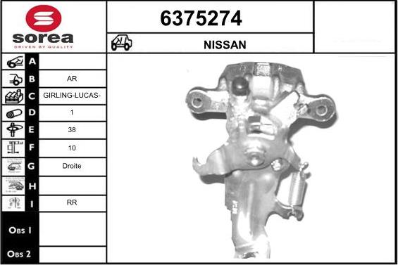 STARTCAR 6375274 - Тормозной суппорт www.autospares.lv