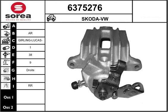 STARTCAR 6375276 - Тормозной суппорт www.autospares.lv