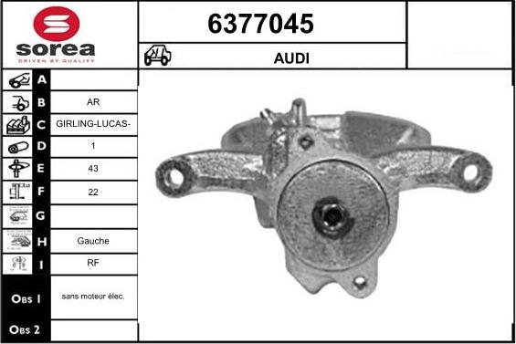 STARTCAR 6377045 - Bremžu suports www.autospares.lv