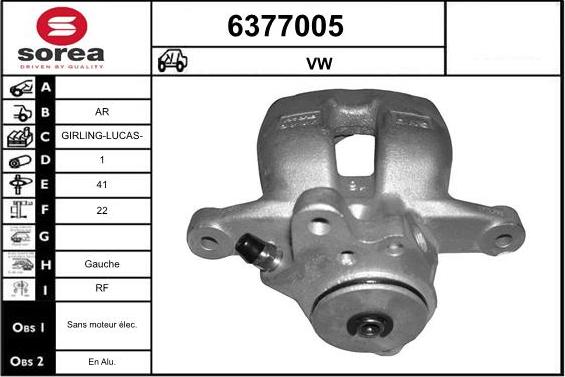 STARTCAR 6377005 - Bremžu suports www.autospares.lv