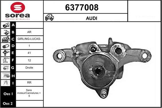 STARTCAR 6377008 - Bremžu suports www.autospares.lv