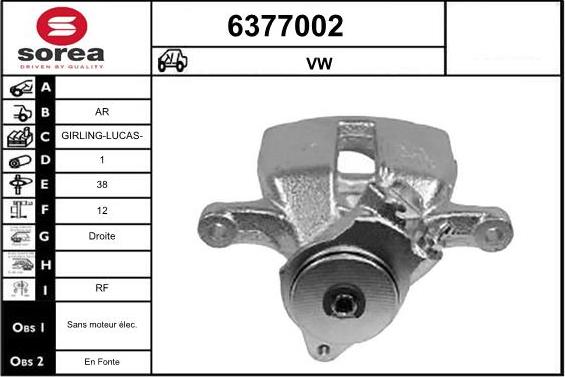 STARTCAR 6377002 - Тормозной суппорт www.autospares.lv