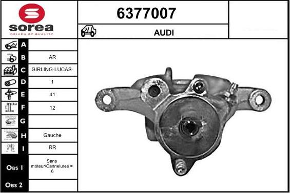 STARTCAR 6377007 - Тормозной суппорт www.autospares.lv