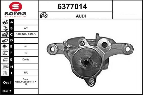 STARTCAR 6377014 - Bremžu suports www.autospares.lv