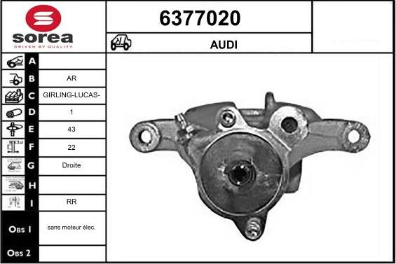 STARTCAR 6377020 - Brake Caliper www.autospares.lv