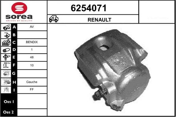 STARTCAR 6254071 - Тормозной суппорт www.autospares.lv