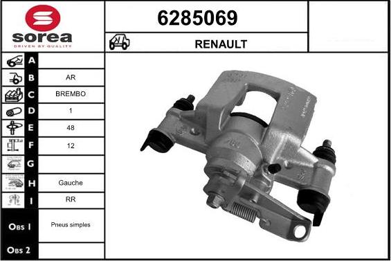 STARTCAR 6285069 - Bremžu suports autospares.lv