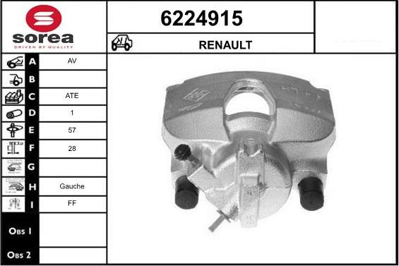 STARTCAR 6224915 - Bremžu suports autospares.lv