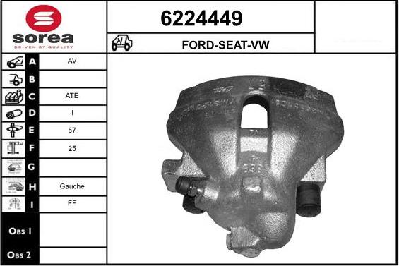 STARTCAR 6224449 - Bremžu suports autospares.lv