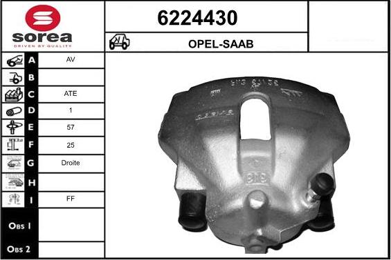 STARTCAR 6224430 - Тормозной суппорт www.autospares.lv