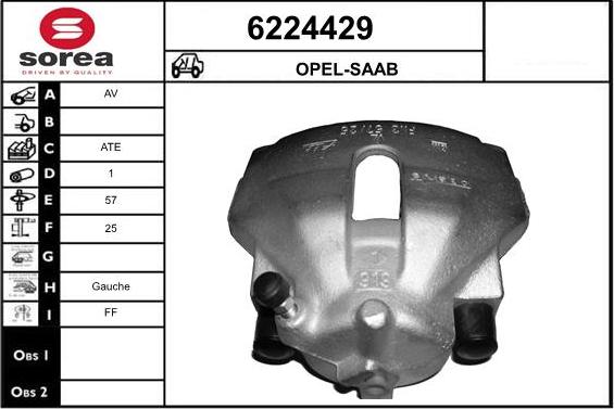 STARTCAR 6224429 - Тормозной суппорт www.autospares.lv