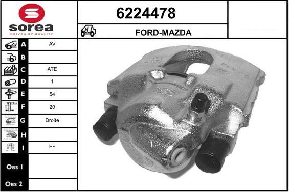 STARTCAR 6224478 - Тормозной суппорт www.autospares.lv