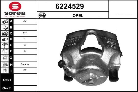 STARTCAR 6224529 - Тормозной суппорт www.autospares.lv