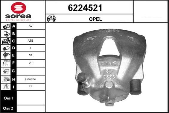 STARTCAR 6224521 - Тормозной суппорт www.autospares.lv