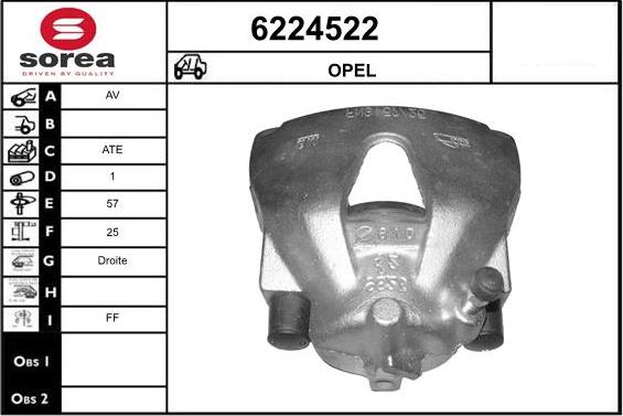 STARTCAR 6224522 - Тормозной суппорт www.autospares.lv