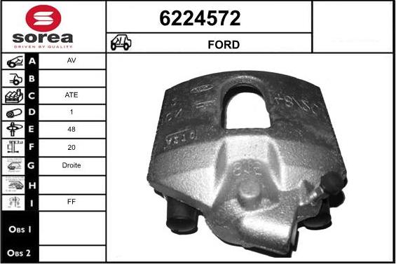 STARTCAR 6224572 - Тормозной суппорт www.autospares.lv