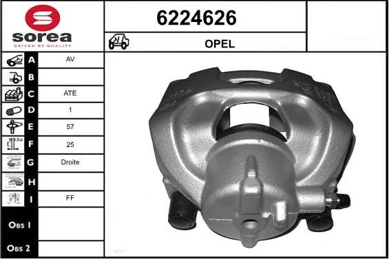 STARTCAR 6224626 - Тормозной суппорт www.autospares.lv