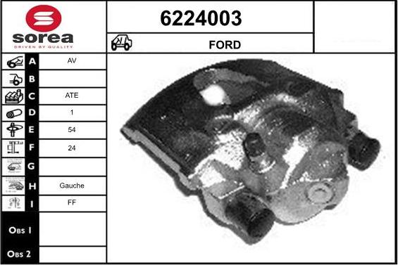 STARTCAR 6224003 - Тормозной суппорт www.autospares.lv