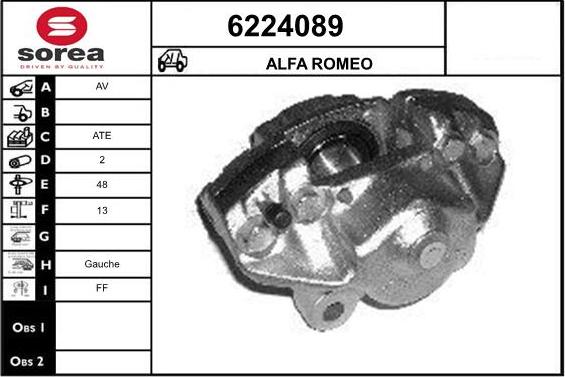 STARTCAR 6224089 - Тормозной суппорт www.autospares.lv