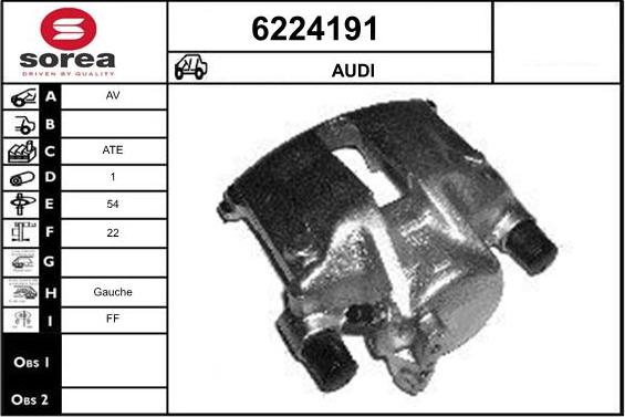 STARTCAR 6224191 - Brake Caliper www.autospares.lv