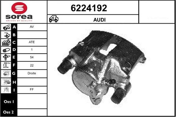 STARTCAR 6224192 - Bremžu suports autospares.lv