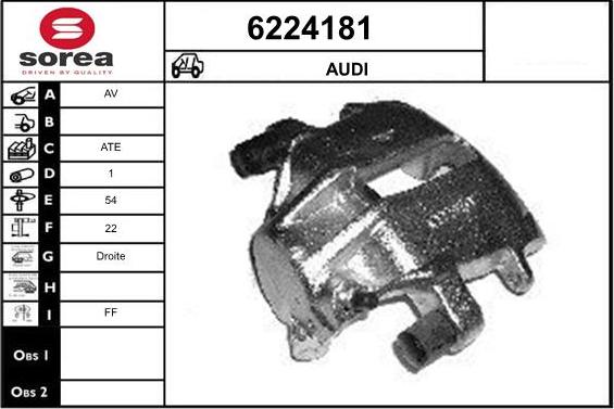 STARTCAR 6224181 - Bremžu suports autospares.lv