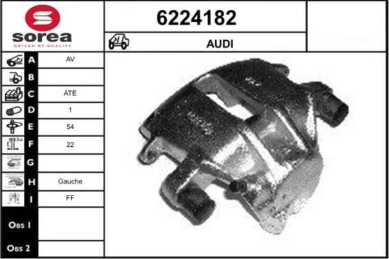 STARTCAR 6224182 - Bremžu suports autospares.lv