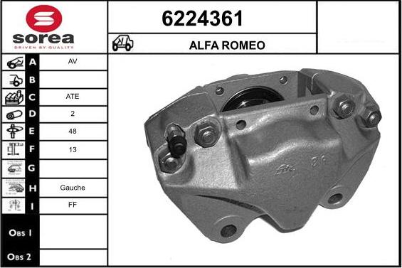 STARTCAR 6224361 - Тормозной суппорт www.autospares.lv