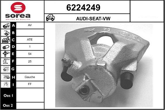 STARTCAR 6224249 - Тормозной суппорт www.autospares.lv