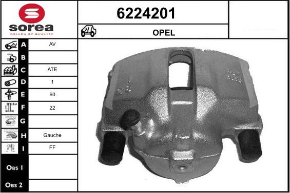 STARTCAR 6224201 - Bremžu suports autospares.lv