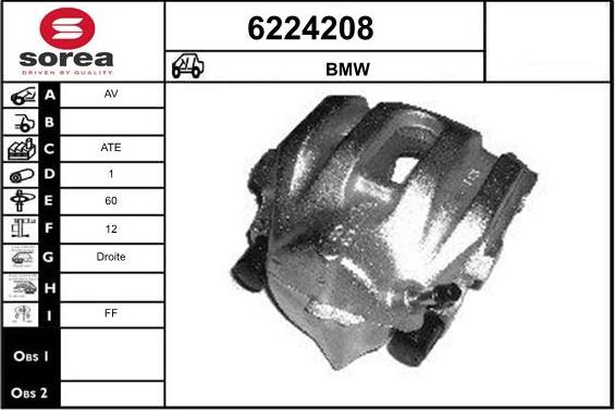 STARTCAR 6224208 - Bremžu suports autospares.lv