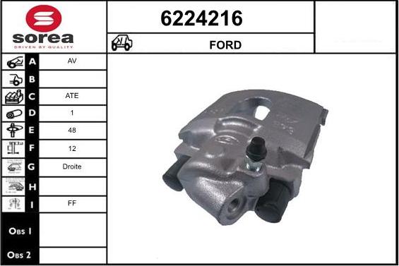 STARTCAR 6224216 - Тормозной суппорт www.autospares.lv