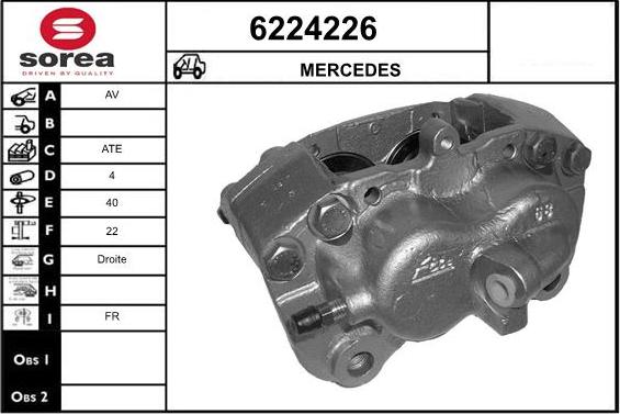 STARTCAR 6224226 - Brake Caliper www.autospares.lv