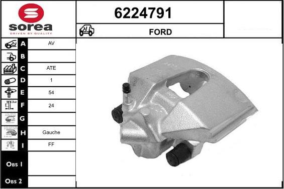 STARTCAR 6224791 - Brake Caliper www.autospares.lv