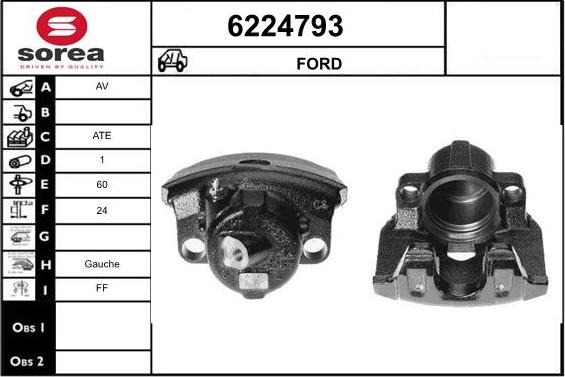 STARTCAR 6224793 - Bremžu suports autospares.lv