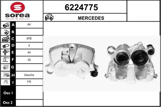 STARTCAR 6224775 - Bremžu suports autospares.lv