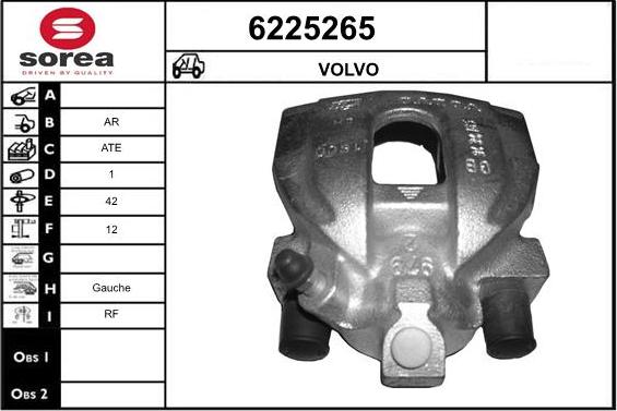 STARTCAR 6225265 - Bremžu suports autospares.lv