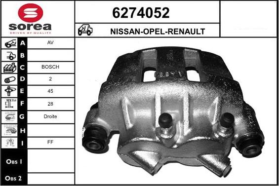 STARTCAR 6274052 - Brake Caliper www.autospares.lv