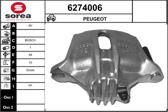 STARTCAR 6274006 - Bremžu suports autospares.lv