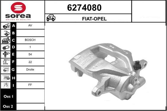 STARTCAR 6274080 - Bremžu suports autospares.lv