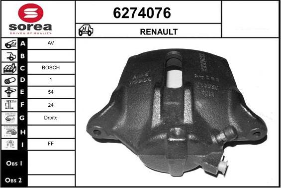 STARTCAR 6274076 - Bremžu suports www.autospares.lv